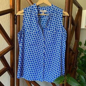 Banana Republic Blue Design Short-sleeve Buttons